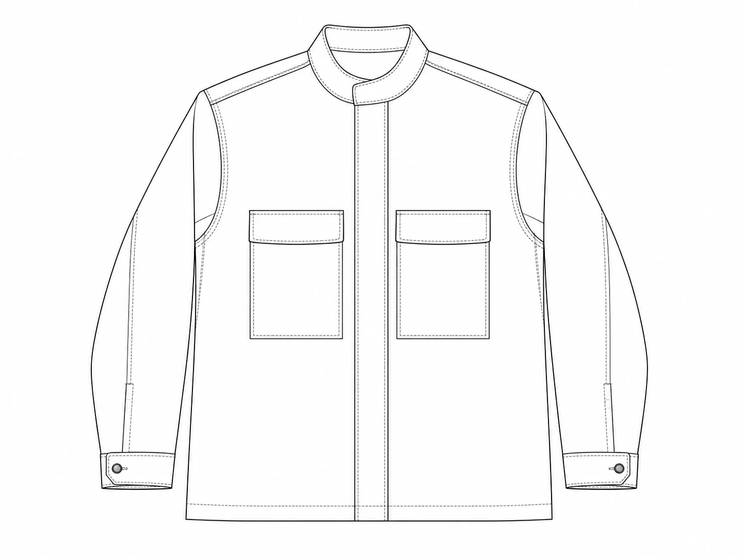 Garment technical line art