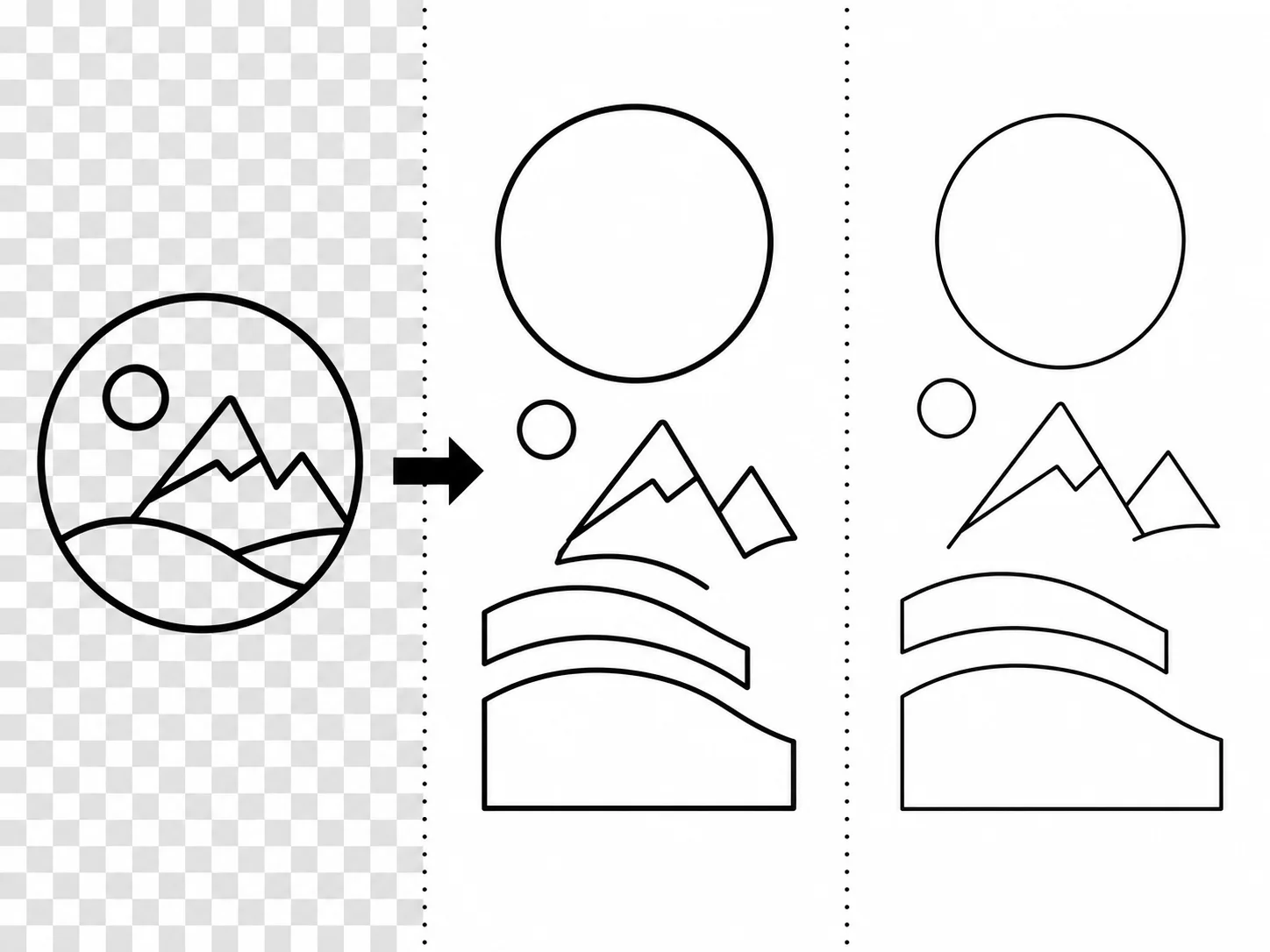 AI-generated illustration of clean image inputs prepared for contour tracing
