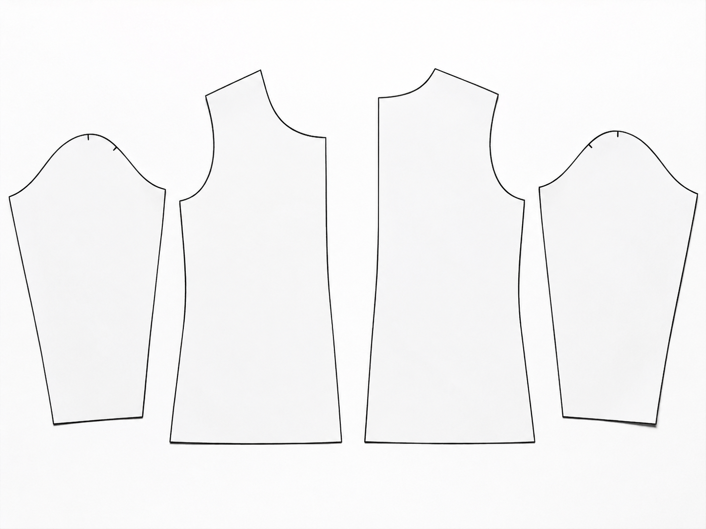 Scanned sewing pattern used as a digitization input
